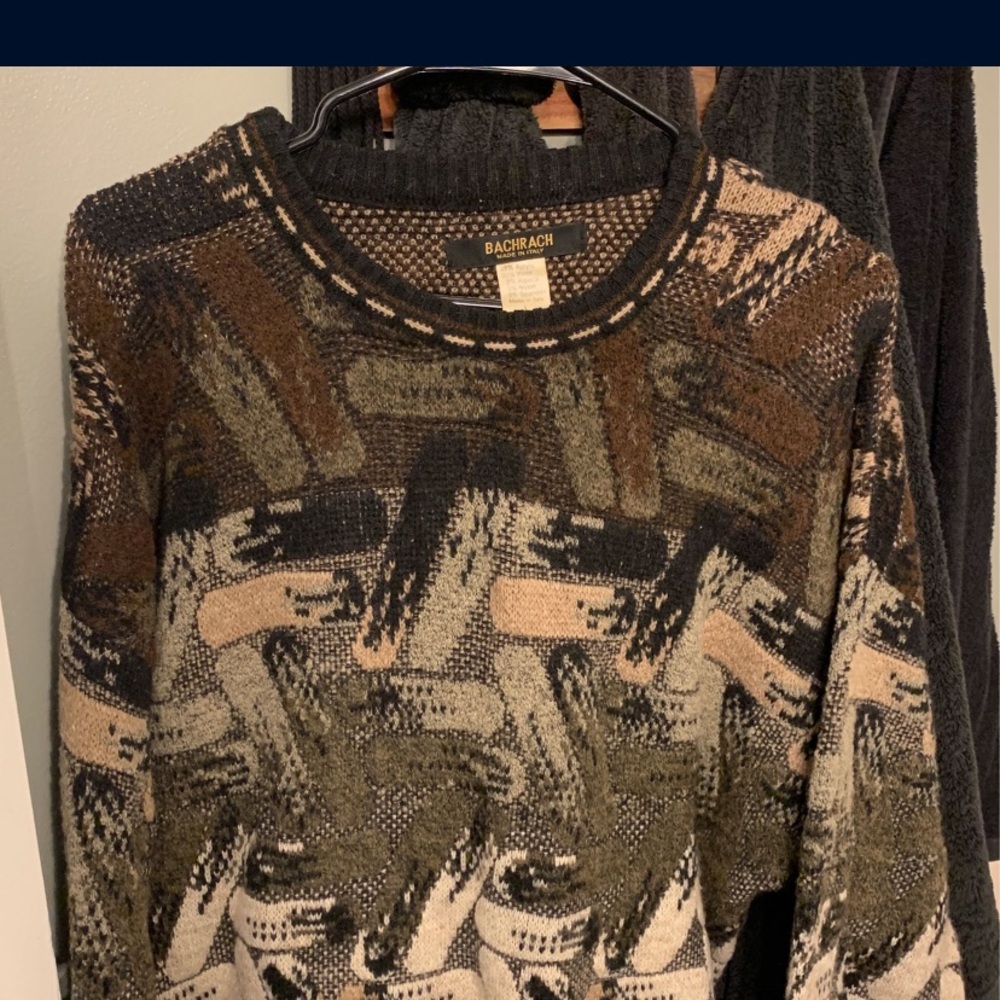 Bachrach vintage ugly sweater Large